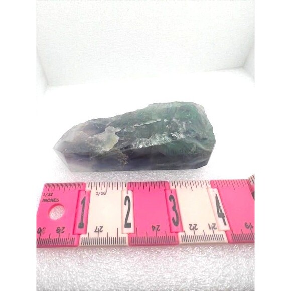Beautiful Fluorite Point with Raw Edge - Picture 8 of 9